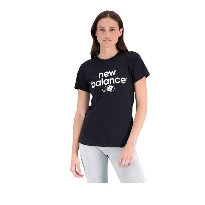 Jual New Balance Essentials Reimagined - Station Women\'s Sports T-shirt | Archieve Black Athletic