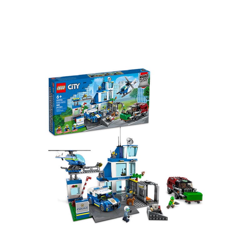 City Police hot Station Building Set for Kids Ages 6 & Up (60316)