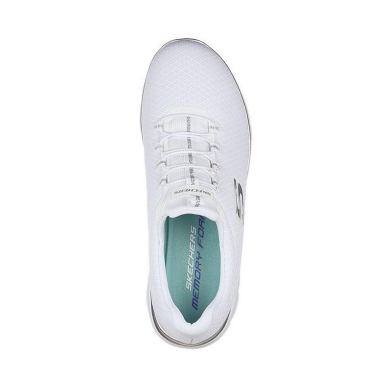 Skechers memory foam best sale white