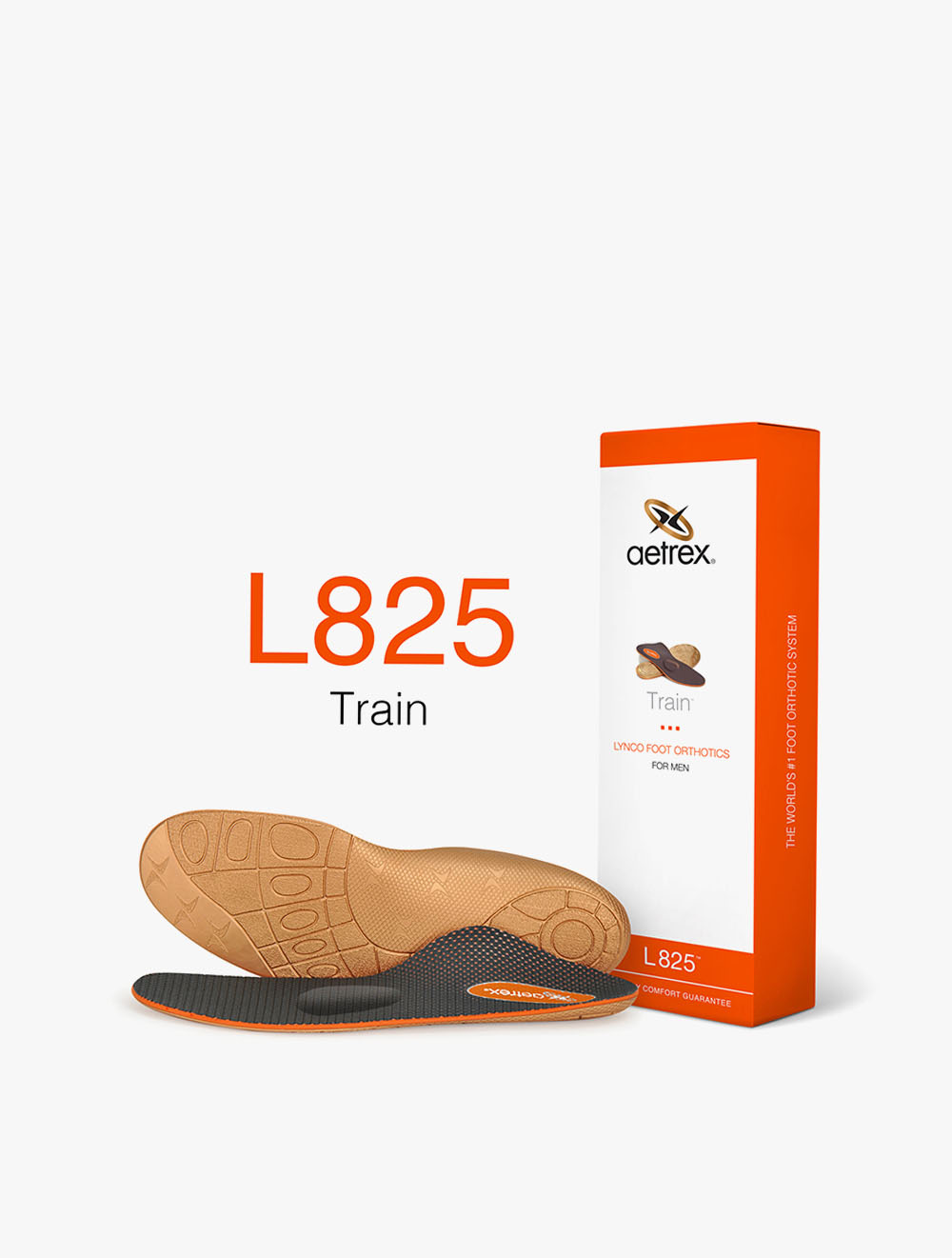 Aetrex Lynco Train Orthotics L825 Men's Insole Orange