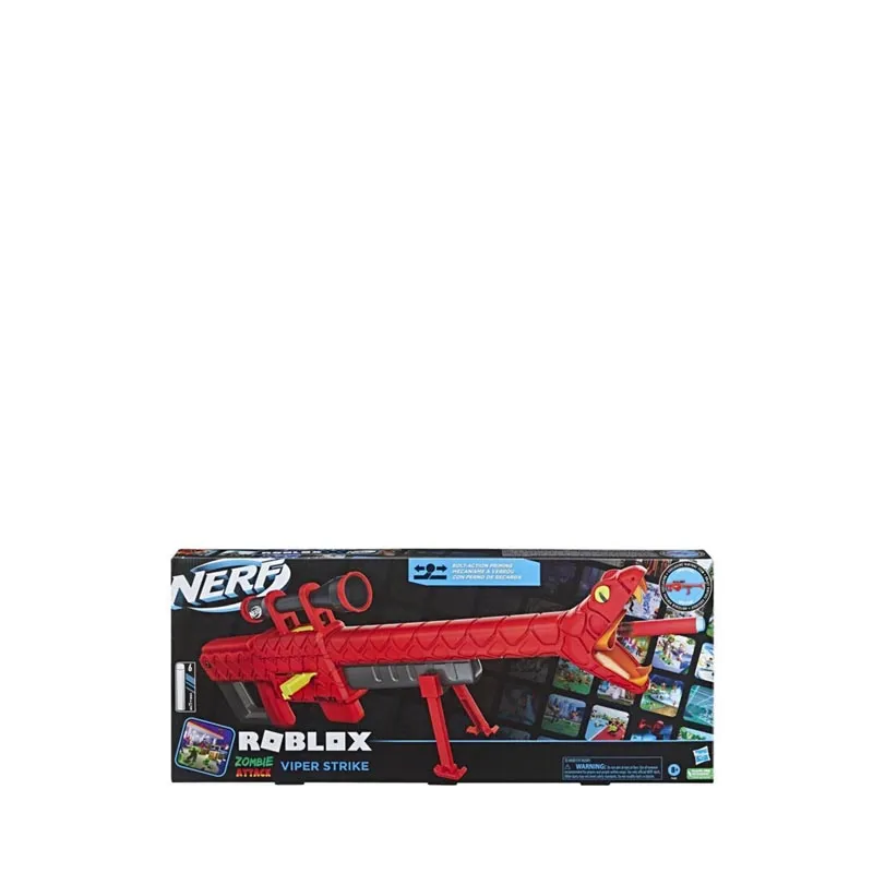 Nerf Roblox Zombie Attack Viper Strike Sniper Blaster with 6 Nerf Elite  Darts