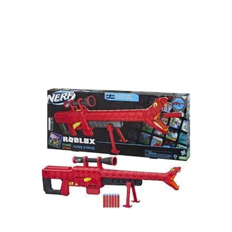  NERF Roblox Zombie Attack: Viper Strike Sniper-Inspired Blaster  with Scope, Code for Exclusive Virtual Item : Toys & Games