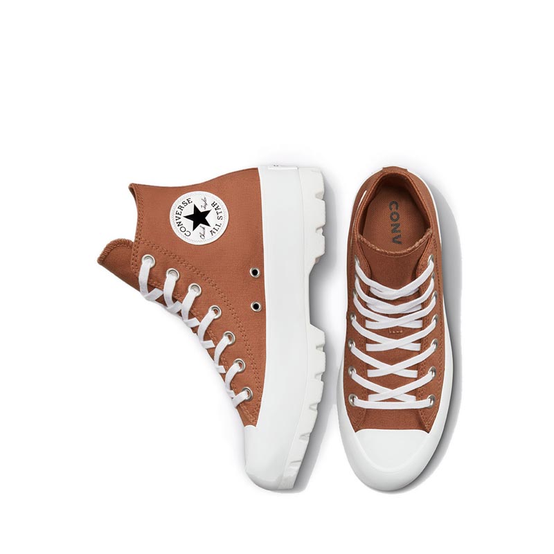 converse lugged high top brown