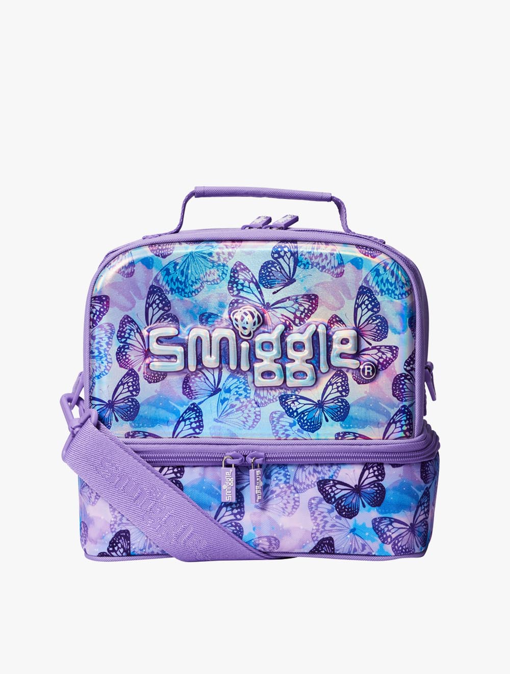 Smiggle Mirage Hardtop Lunch Box Purple