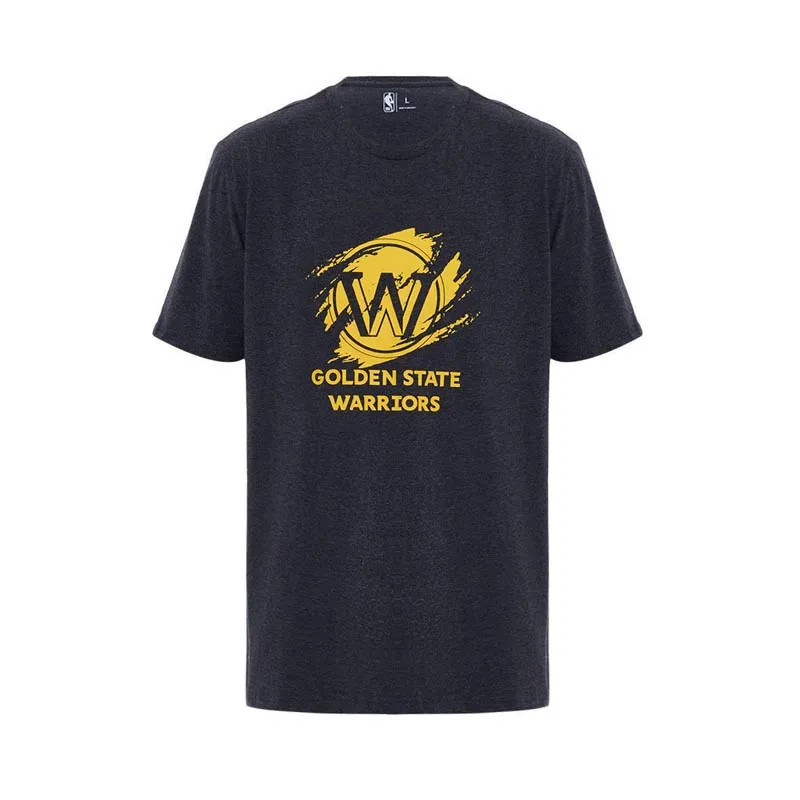 NBA Mens Sportswear Logo Basketball T Shirt Short Sleeves Charcoal Gra