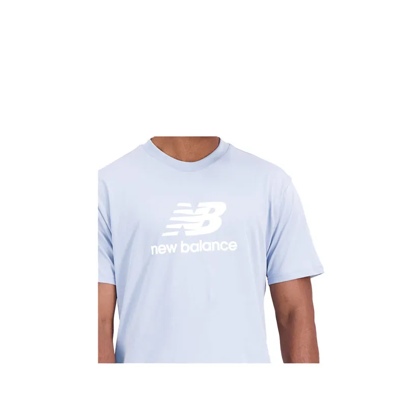 Jual New Balance Cotton | Grey T-shirt Station Essentials - Logo Men\'s Stacked Athletic Sports