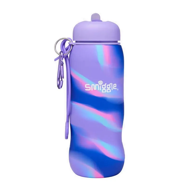 Jual Smiggle Vivid Silicone Roll Up Drink Bottle 630Ml Lilac - IGL441254LIL