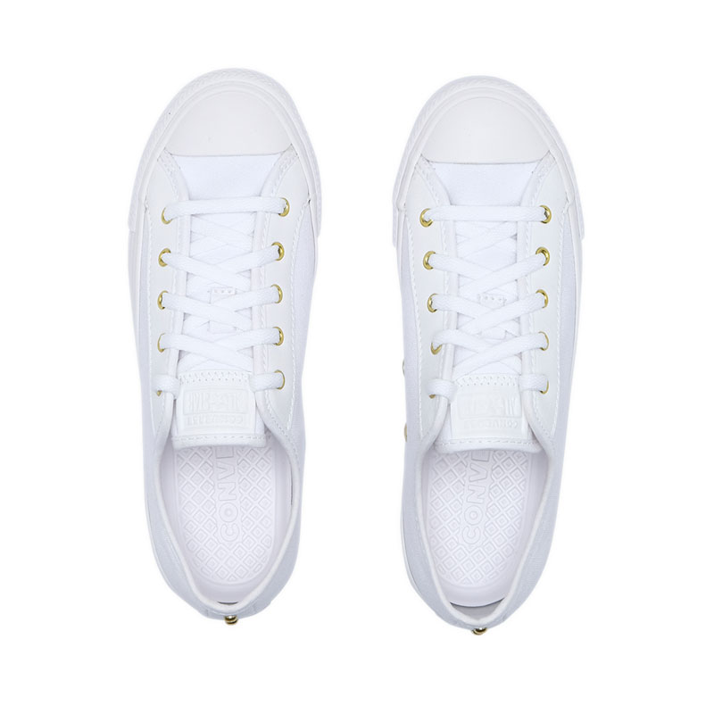 Gold studded deals white converse