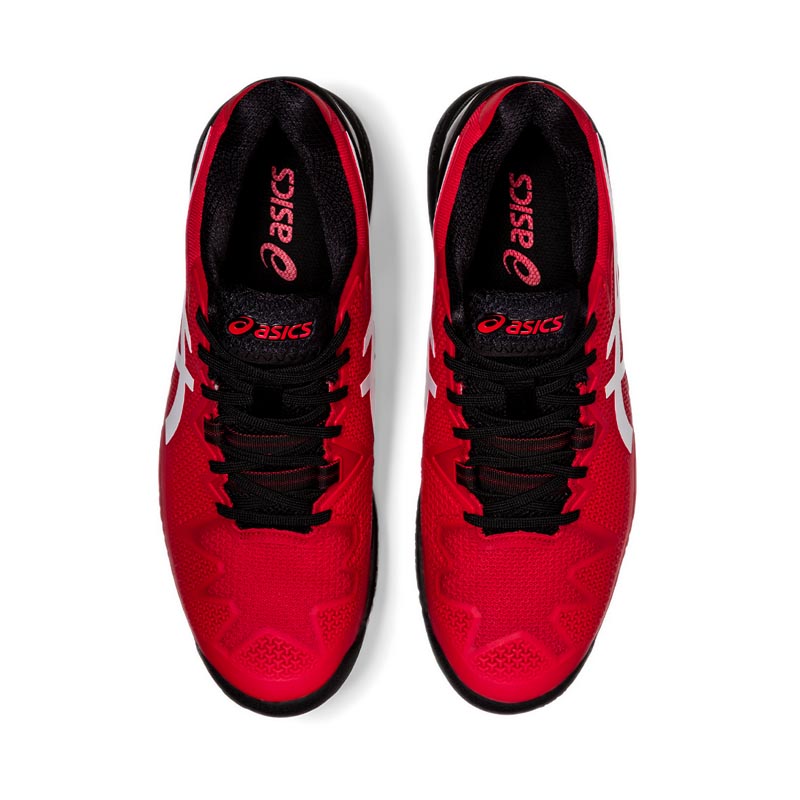 Asics gel resolution 7 red/black men's shoes sale