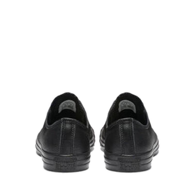 Converse black all star leather mono sale ox trainers