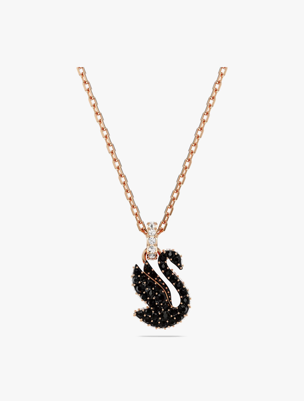 Swarovski Black Swan Necklace Swarovski Swan Pendant, Swan