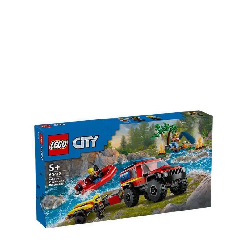 Jual LEGO® City 4x4 Fire Truck with Rescue Boat - 60412