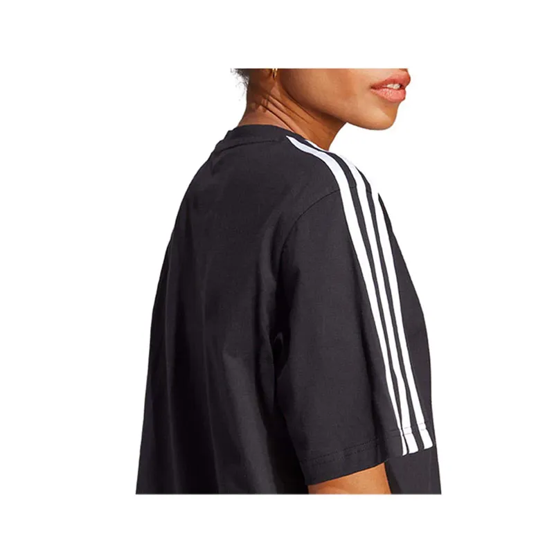 Jual Adidas Essentials 3-Stripes Women's Single Jersey Boyfriend Tee Dress  - Black | Sports Station