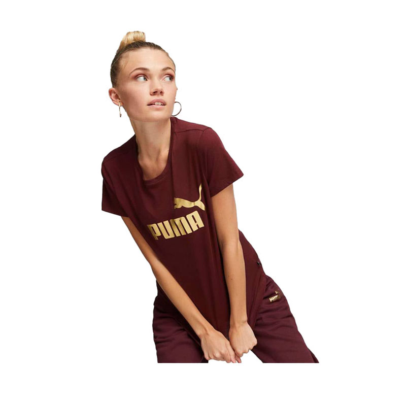 Burgundy and best sale gold puma shirt