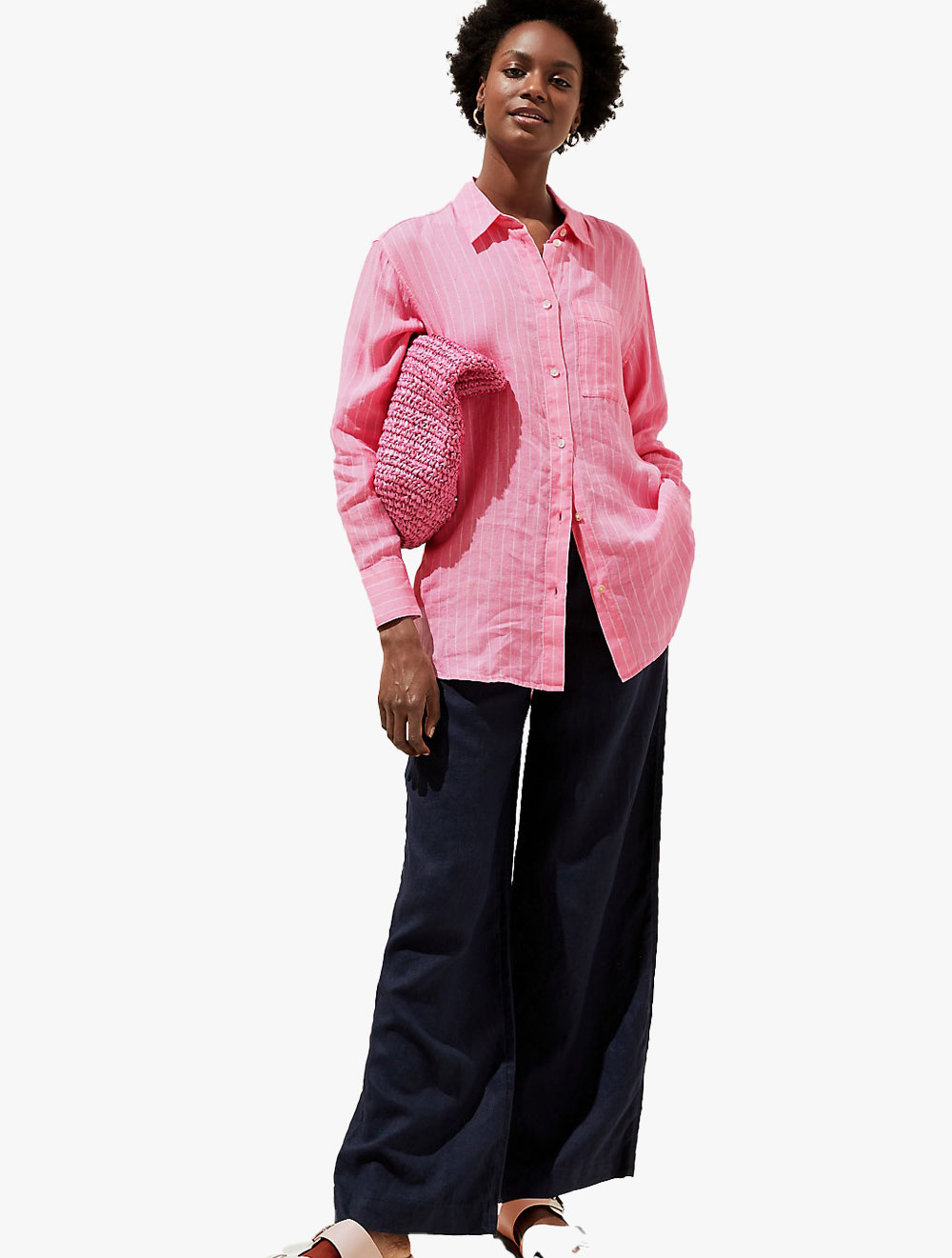 marks and spencer pink shirt