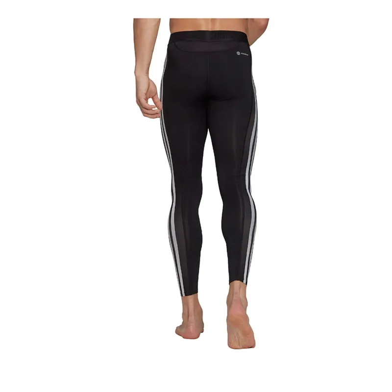 adidas Techfit 3-Stripes Long Gym Leggings - Black