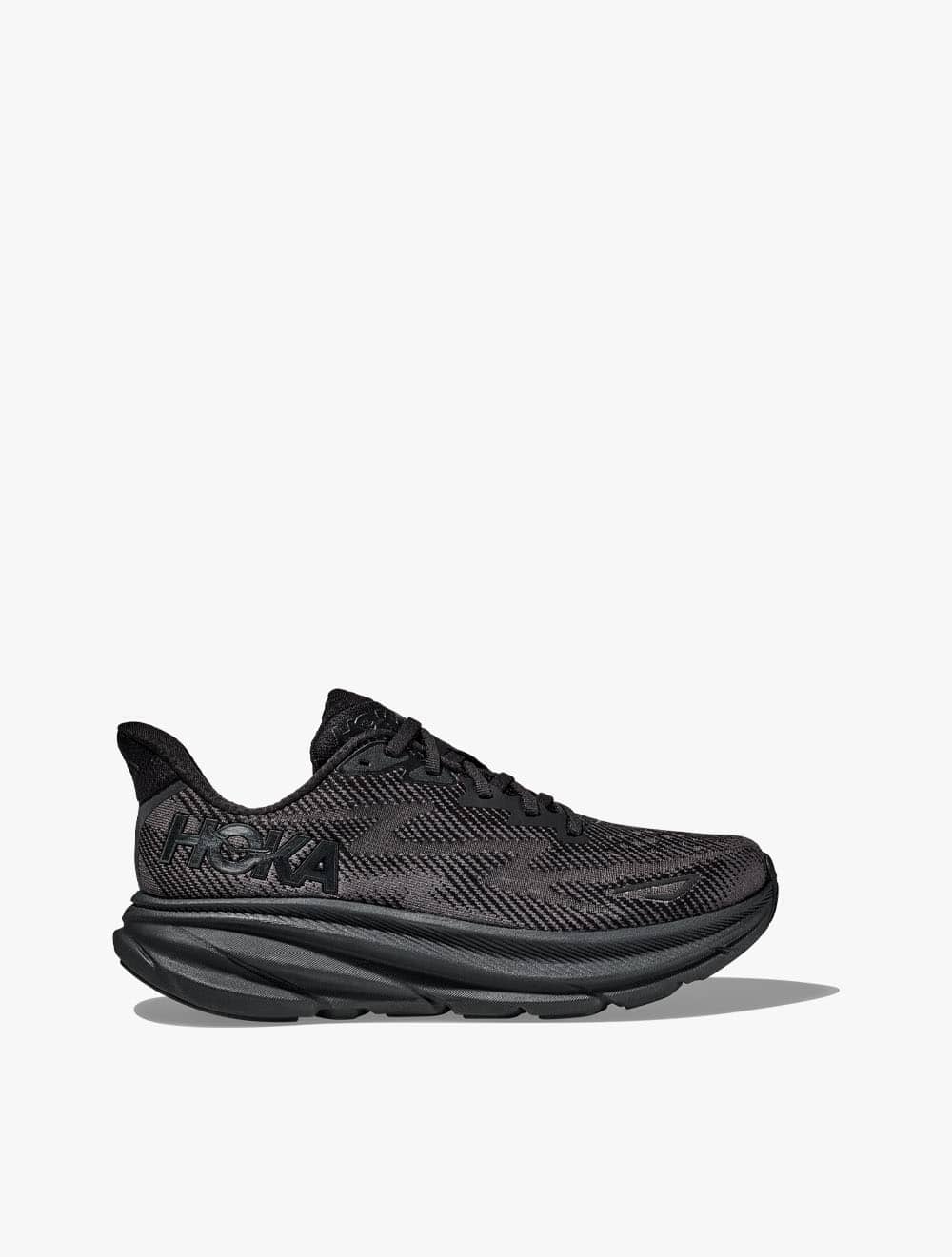 Hoka Clifton 9 Women's Running Shoes - Black/Black