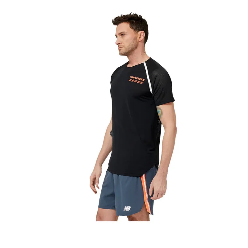 Jual New Balance Accelerate Pacer Men's Short Sleeve-Black