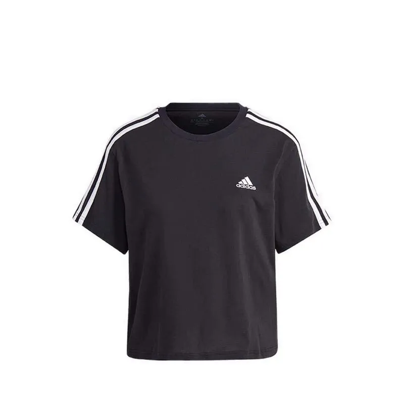 ADIDAS WOMEN'S ESSENTIALS 3-STRIPES HIGH-WAISTED SINGLE JERSEY