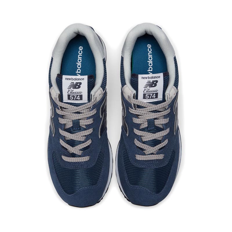 Jual New Balance 574 EVERGREEN Men s Sneakers Navy with White