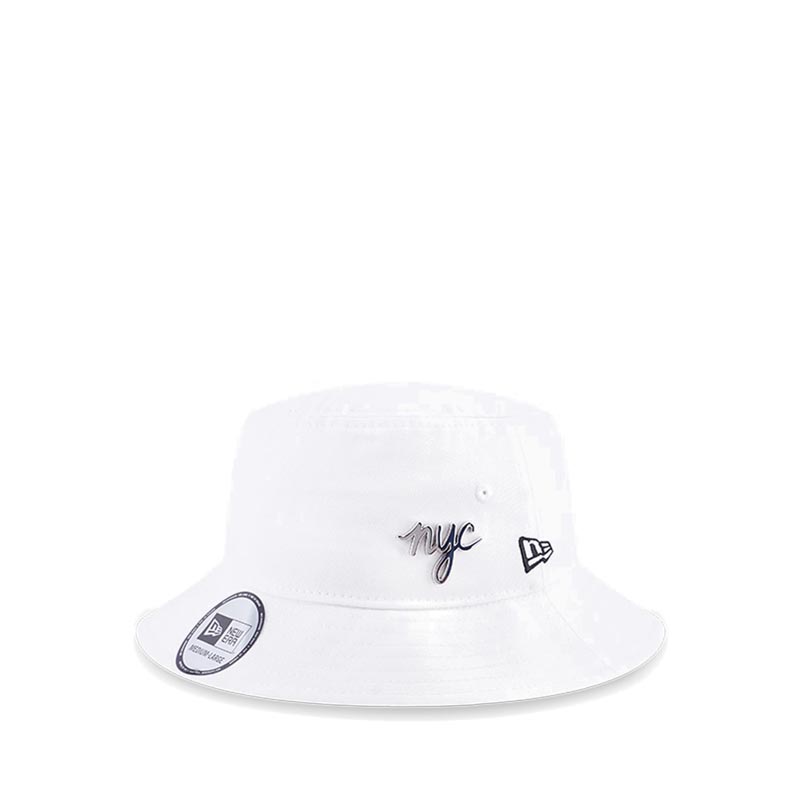 New era hot sale white bucket hat