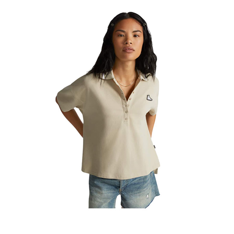 Beige polo sales shirt womens