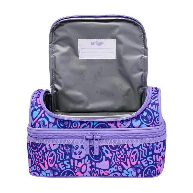 Lilac Two Compartment Lunch Bag Purple