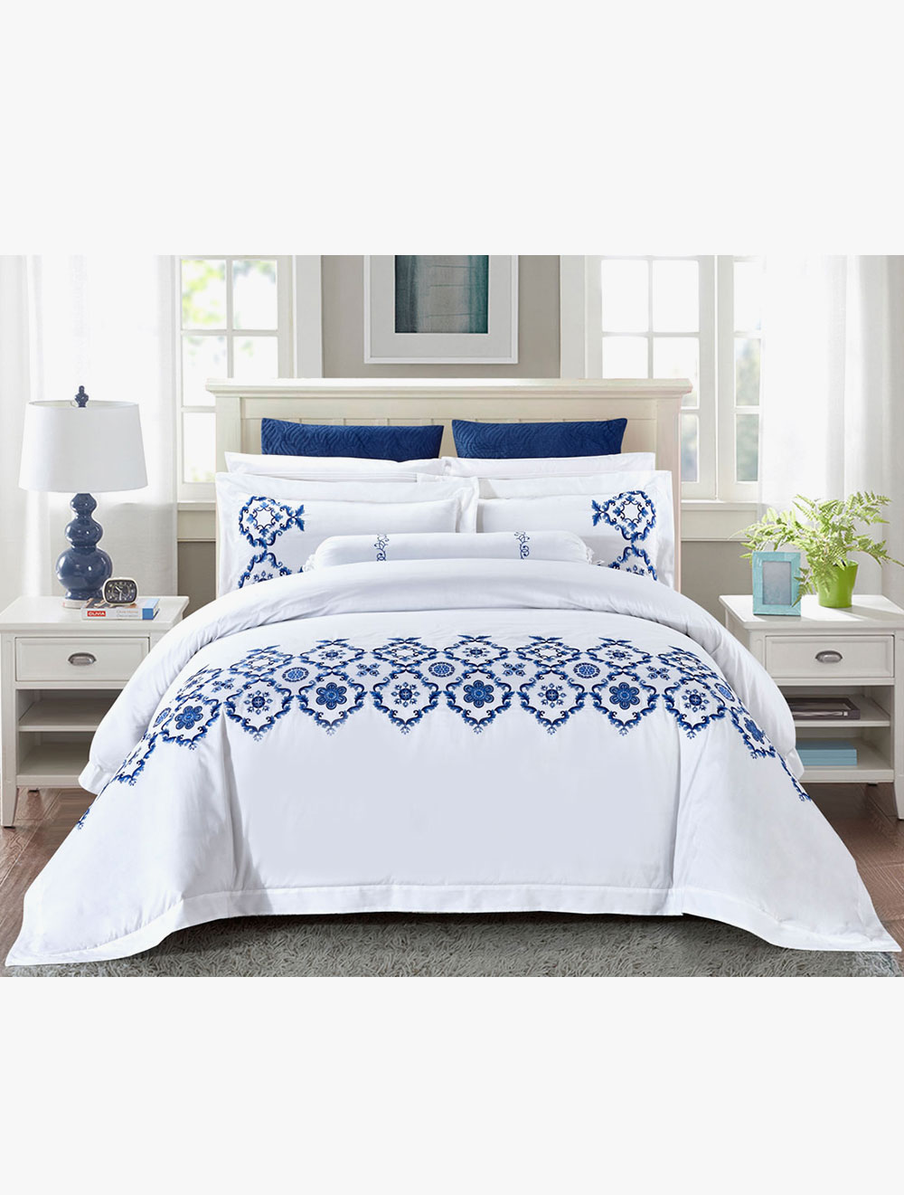 Blue Porcelain Duvet Set 180cmx200cm