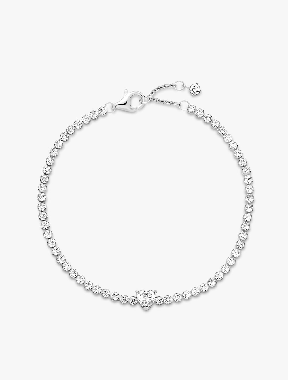 Sparkling Heart Tennis Bracelet シルバー Pandora Sparkling Heart Tennis Bracelet – Tylers Department Store