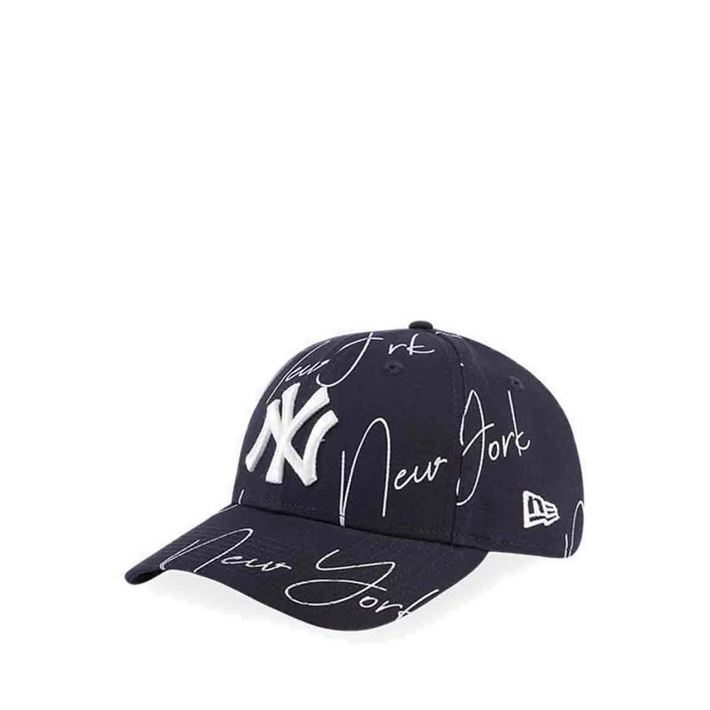 ☆New Era☆ 940 MLB SCRIPTS LOGO NEYYAN NAVY Jual New Era 940 HAND SCRIPT NEYYAN Men's Caps - Navy