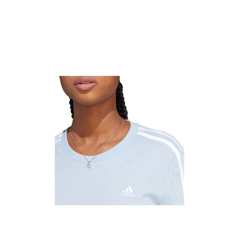 Jual Adidas Essentials Slim T-Shirt Blue - Sports Station Women\'s 3-Stripes | Dawn