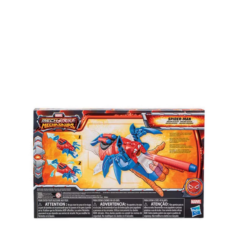 Marvel Mech Strike Mechasaurs Spider-Man Arachno Blaster, NERF